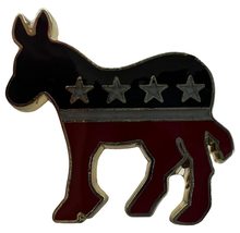 Democrat Democratic Donkey Motorcycle Hat Cap lapel Pin - £3.56 GBP
