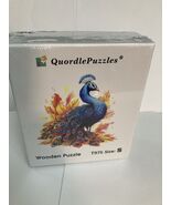 New Quordle Puzzles Peacock Wooden Jigsaw Puzzle S - $12.86