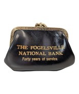 Black Leather Coin Purse Fogelsville National Bank- Forty Years Of Servi... - $281.93 MXN