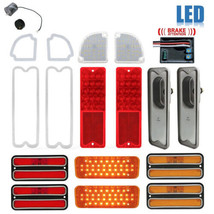 71-72 Chevy GMC Truck LED Red &amp; Amber Tail Park Light Lenses &amp; Brake Module Set - $395.19