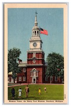 Museum Tower Henry Ford Museym Dearborn Michigan MI UNP Linen Postcard S8 - £2.33 GBP
