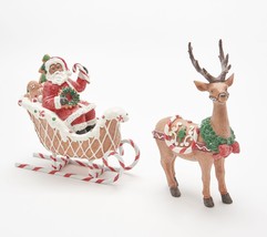 2-Piece Black Santa on Sleigh with Reindeer by Valerie - £76.39 GBP