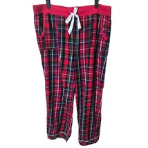 Victoria’s Secret XL Flannel Lounge Pajamas Pants Red &amp; Green Plaid - $24.92