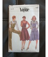 Vogue Midi Flared Dress Jumpsuit Blouse Sewing Pattern Size 8 UC FF 7890 - £11.28 GBP