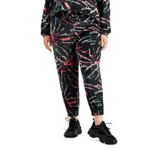 Love Fire Ladies Trendy Plus Size Velour Jogger Pants Black Tie Dye Plus... - £23.11 GBP