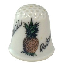 Hawaii Aloha Pineapple Porcelain Souvenir Thimble Collectible Home Decor - £7.84 GBP