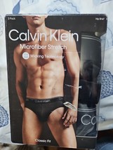 New! Calvin Klein Men&#39;s Medium Black  3-pack Microfiber Stretch Hip Briefs - $641.31 MXN