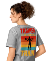 Unisex Organic Mid-Light T-Shirt - Gym Back Print Heather Grey - $49.99