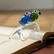 Crystal Birds Figurine Collectible Art Glass Paperweight 1.56&quot;D x 3.14&quot;W... - $19.56