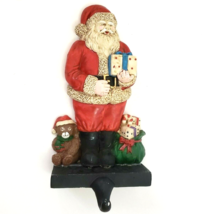 Santa Stocking Holder 8&quot; resin Christmas Decor - £8.63 GBP