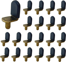 MYYZMY Bronze Shelf Pins, 40Pcs L-Shaped Clips 1/4 Inch Shelf Support Pegs for G - £10.27 GBP