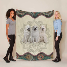 Funny Great Pyrenees Dog Mandala Floral Blanket Christmas Gift For Dogs Lover - $59.35+