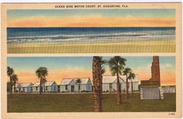 Florida Postcard St Augustine Ocean Side Motor Court - £2.35 GBP