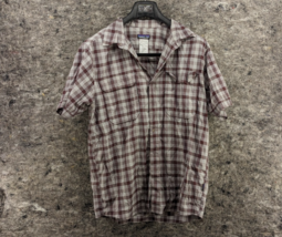 Patagonia Mens Size L El Rey Plaid Nylon Snap Button Outdoors Short Slee... - $442.09 MXN