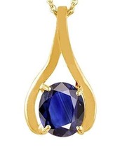 11.00 Ratti Blue Sapphire Nilam/Neelam Stone Gold Plated Pendant Locket ... - £30.63 GBP