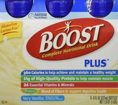 Boost Plus Nutritional Energy Drink, Very Vanilla, 8-Ounce Bottles (Pack of 24) - $49.96