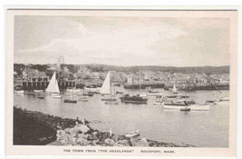 Yacht Sail Boat Harbor Rockport Massachusetts Albertype postcard - £5.08 GBP