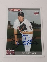 Joe Nathan Minnesota Twins 2004 Topps Total Autograph Card #713 READ DESCRIPTION - £6.20 GBP