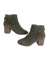 Violet &amp; Red Jenna Women&#39;s 7 Green Suede Leather 2.5&quot; Heel Ankle Booties... - £32.51 GBP