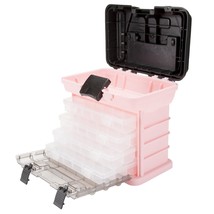 Pink Tool Box  Durable Tackle Box Organizer with 4 Compartments for Hard... - $39.99