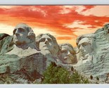 Mount Rushmore Monumento Black Hills South Dakota SD Cromo Cartolina M5 - £3.21 GBP