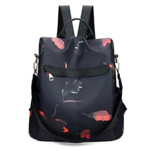 Fashion Waterproof Anti-theft Backpack Women BackpaSchool Bags for Girls Black O - $31.99