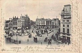 London England~Piccadilly CIRCUS~1904 Photo Postcard To Mannheim Germany - £6.48 GBP