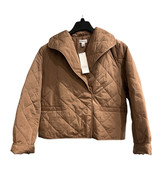 Calvin Klein Jacket Womens L Tan Wrap Puffer Short Coat Classic Preppy C... - $52.04