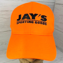 Jay&#39;s Sporting Goods Baseball Hat Cap Outdoor Cap Adjustable Embroidered Orange - £27.96 GBP