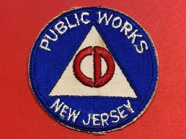 WWII, CIVIL DEFENSE, NEW JERSEY, PUBLIC WORKS, PATCH, NO GLOW, CUT EDGED - $7.43