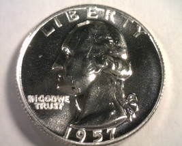 1957 WASHINGTON QUARTER GEM PROOF+ GEM PR+ NICE ORIGINAL COIN FROM BOBS ... - $18.00