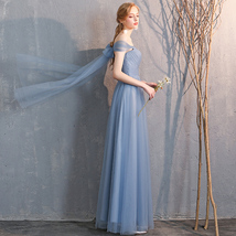 Light Gray Floor Length Maxi Dress Custom Plus Size Bridesmaid Dress image 11