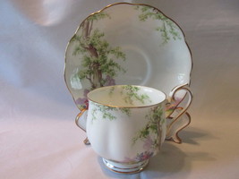 Vintage Royal Albert English Bone China Cup &amp; Saucer, Greenwood Tree Pat... - £22.44 GBP