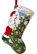 DIY Bucilla Trimming the Tree Santa Christmas Felt Stocking Kit 89564E - £32.72 GBP