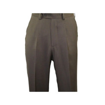 Mens MANTONI Pleated Dress Pants 100% Wool Super 140's Classic Fit  40901 Taupe image 5