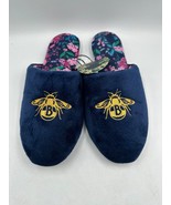 Bridgerton Izzy &amp; Liv Bee Slippers Enchanting Navy Blue Floral Size 10 NWT - £28.81 GBP