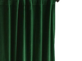 Olive Green Velvet Curtain Drapes Custom Curtains For Living Room Door Window - £38.66 GBP+