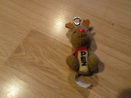 Plush Rudolph the Reindeer Christmas Holiday Pez Candy Dispenser Bag Clip Chain - £7.99 GBP