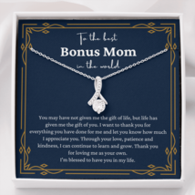 Bonus Mom Necklace, Gift From Step Daughter, Stepmom Gift, Step Mom Necklace - £35.19 GBP+