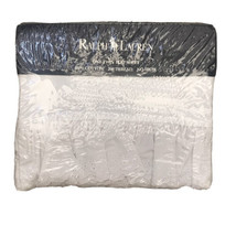 Ralph Lauren Bromley Ruffled Twin Flat Sheet White 100% Cotton Vintage 1987 S7 - £110.05 GBP