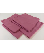 Vintage Lot Of 4 PINK SPRING Fabric DINNER NAPKINS Set Approx 19&quot; Square - €15,67 EUR