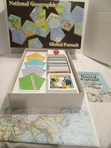 National Geographic Global Pursuit Board Game 1987 USA w/World Map from 1987 - $14.99