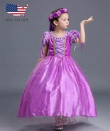 Kid Girl Sofia The First Princess Long Dress up Costume Cosplay Gown Hal... - £11.63 GBP+