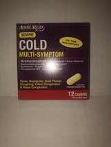 New Assured Severe Cold Multi-Symptom Tablets 12 Caplets-SHIPS N 24 HOURS - $18.69