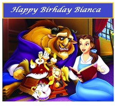 Beauty and the Beast Edible Cake Topper Decoration - £10.38 GBP