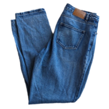 Misguided Medium Wash Straight Leg Boyfriend Fit Blue Jeans Size 10 Wais... - £26.27 GBP