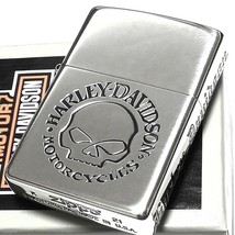 Harley Davidson Japan Limited Skull Logo Etching Silver Plating HDP-44 Zippo MIB - £75.64 GBP
