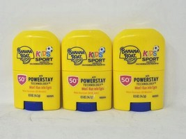 Banana Boat SPF 50+ Uncarded Kids Sport Stick 0.5 Ounce (3 Pack) exp date 8/24 - £8.79 GBP