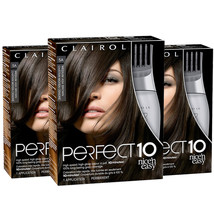 3-Pack New Clairol Nice&#39;n Easy Perfect 10 Permanent Hair Dye 5A Medium A... - £38.39 GBP