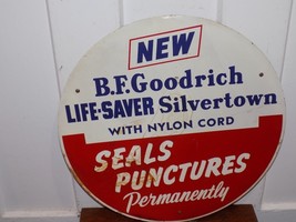 Vintage B.F. Goodrich Tires Seals Punctures Metal Ad Tire Insert Sign - $2,860.30 MXN